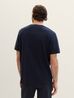 Tom Tailor T Shirt With Texture Sky Captain Blue - 1041806-10668
