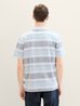 Tom Tailor C Neck T Shirt Navy Grey Mint Block Stripe - 1041790-35652