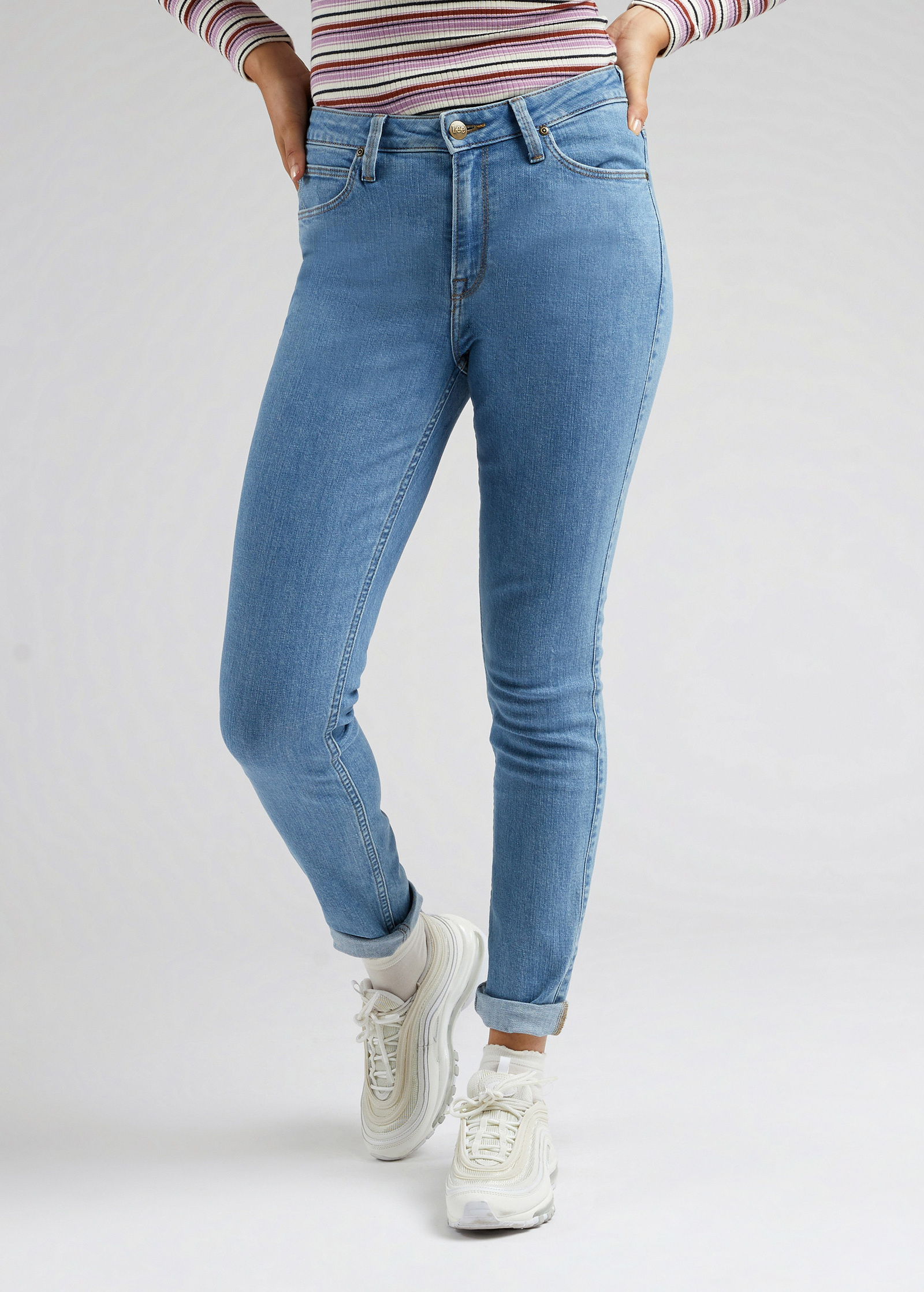 Damskie Spodnie Dzinsowe Lee Scarlett High Just A Breese - L626FAB38