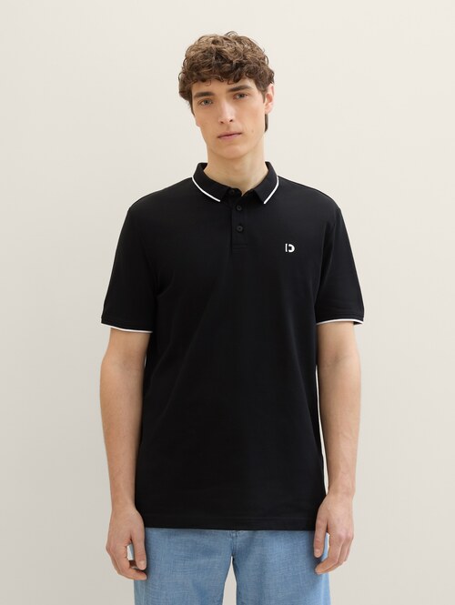 Denim Tom Tailor Basic Polo Shirt - Black 1040473-29999
