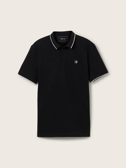 Denim Tom Tailor® Basic Polo Shirt - Black