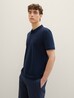 Meska Koszulka Polo Denim Tom Tailor Basic Polo Shirt With A Logo Print Sky Captain Blue - 1041184-10668
