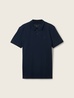 Denim Tom Tailor Basic Polo Shirt With A Logo Print Sky Captain Blue - 1041184-10668
