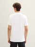 Denim Tom Tailor Basic Polo Shirt With A Logo Print White - 1041184-13308