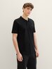 Meska Koszulka Polo Denim Tom Tailor Basic Polo Shirt With A Logo Print Black - 1041184-29999