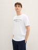 Meski T Shirt Denim Tom Tailor Logo T Shirt White - 1042042-20000