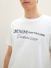 Denim Tom Tailor® Logo T-shirt - White