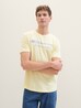 Meski T Shirt Denim Tom Tailor Logo T Shirt Pastel Light Yellow - 1042042-26299