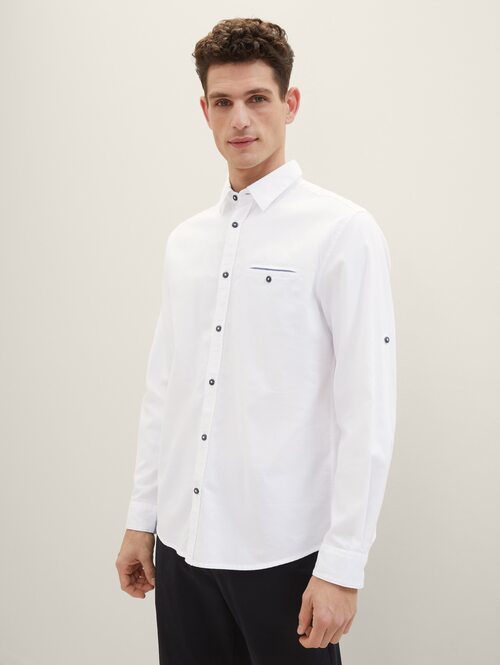 Tom Tailor Textured Shirt White - 1040129-20000