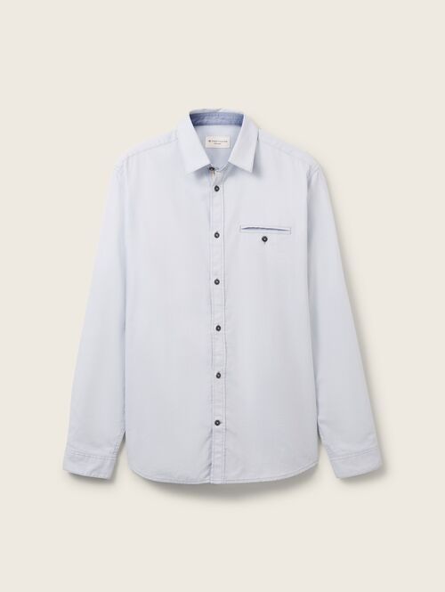 Tom Tailor Textured Shirt Light Blue Small Structure - 1040129-34703