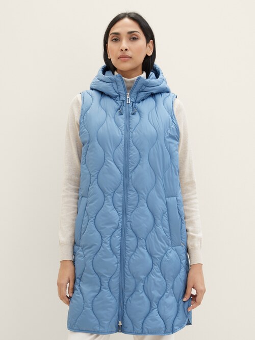 Tom Tailor Long Lightweight Vest - Coronet Blue 1039274-31653