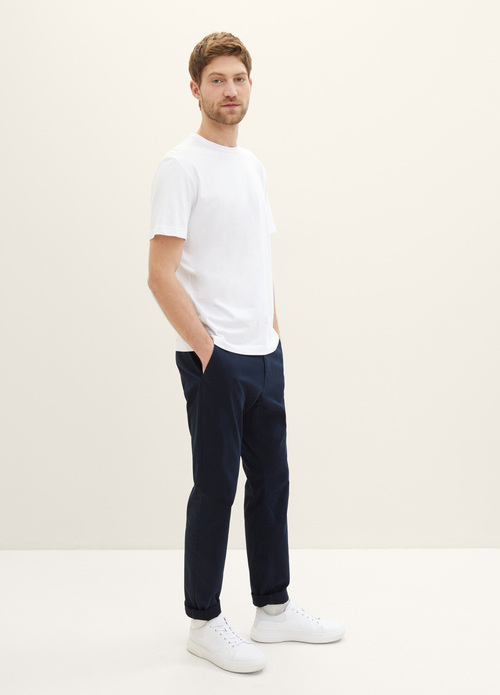 Meskie Spodnie Materialowe Tom Tailor Chino Regular Sky Captain Blue - 1042348-10668