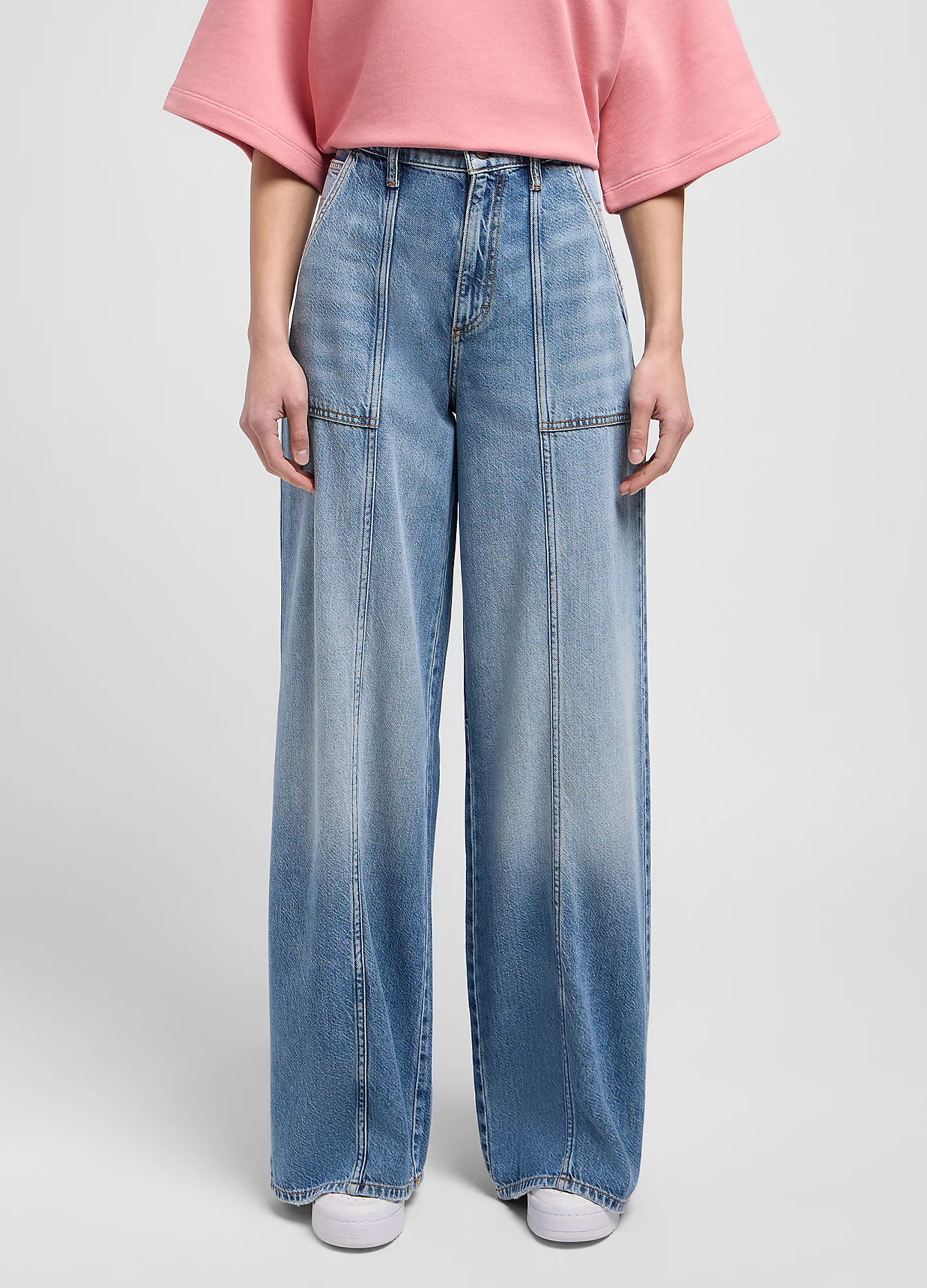 Damskie Spodnie Dzinsowe Lee Utility Slouch Take The Hint - 112348970