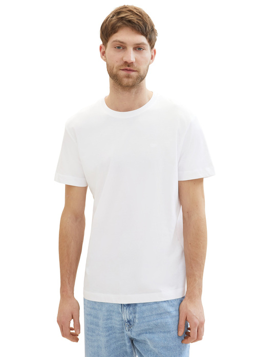 Tom Tailor C Neck T Shirt White - 1042346-20000