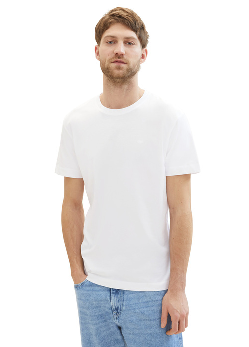 Tom Tailor C Neck T Shirt White - 1042346-20000