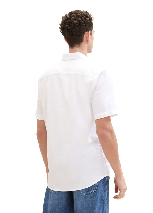 Tom Tailor Short Sleeve Shirt White - 1041350-20000