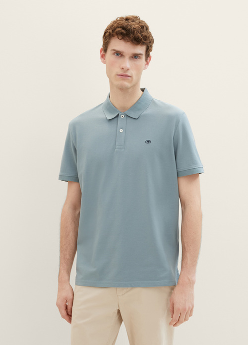 Tom Tailor® Basic Polo Shirt - Grey Mint