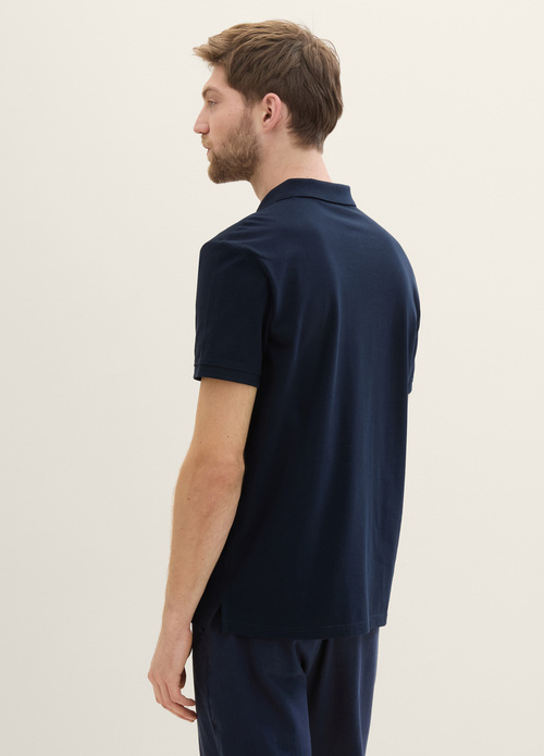 Tom Tailor Basic Polo With Contrast Dark Blue - 1031006-10302