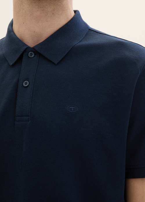 Meska Koszulka Polo Tom Tailor Basic Polo With Contrast Dark Blue - 1031006-10302