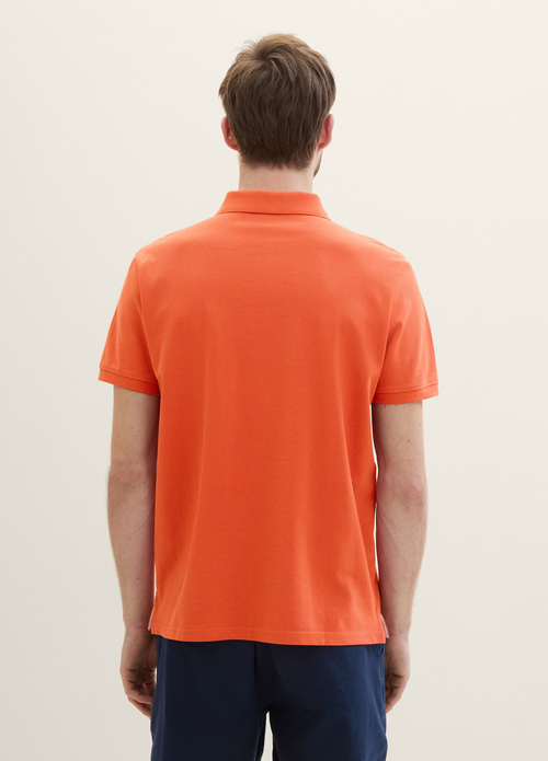Tom Tailor Basic Polo With Contrast Marocco Orange - 1031006-12883