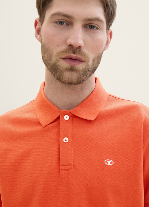 Tom Tailor® Basic Polo With Contrast - Marocco Orange