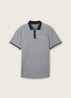 Tom Tailor Basic Polo Shirt Navy White Two Tone Pique - 1040822-24571