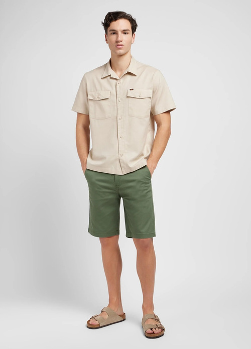 Meskie Szorty Materialowe Lee Regular Chino Short Olive Grove - 112351272