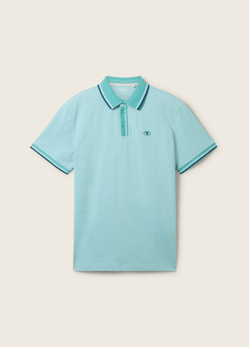 Tom Tailor® Basic Polo Shirt - Meadow Teal Twotone
