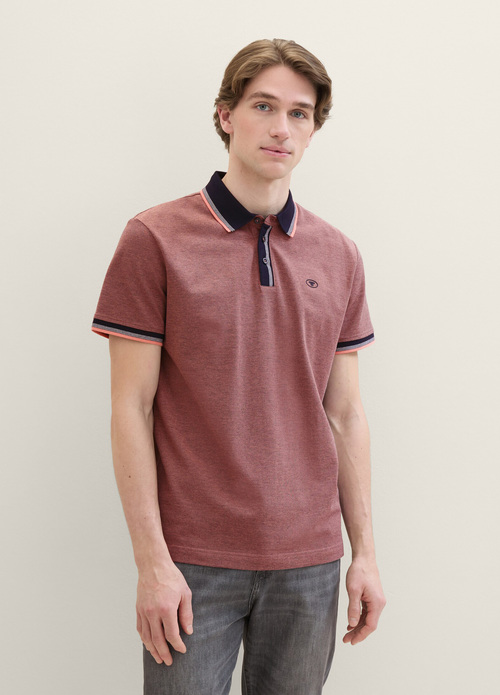 Tom Tailor Basic Polo Shirt - Navy Flam Twotone 1040822-35774