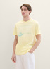 Meski T Shirt Tom Tailor C Neck T Shirt Light Yellow - 1041817-34585