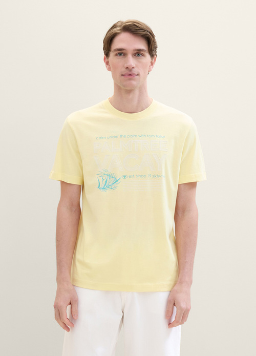 Tom Tailor® C-Neck T-Shirt - Light Yellow