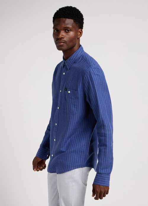 Lee® Leesure Shirt - Blue Stripe