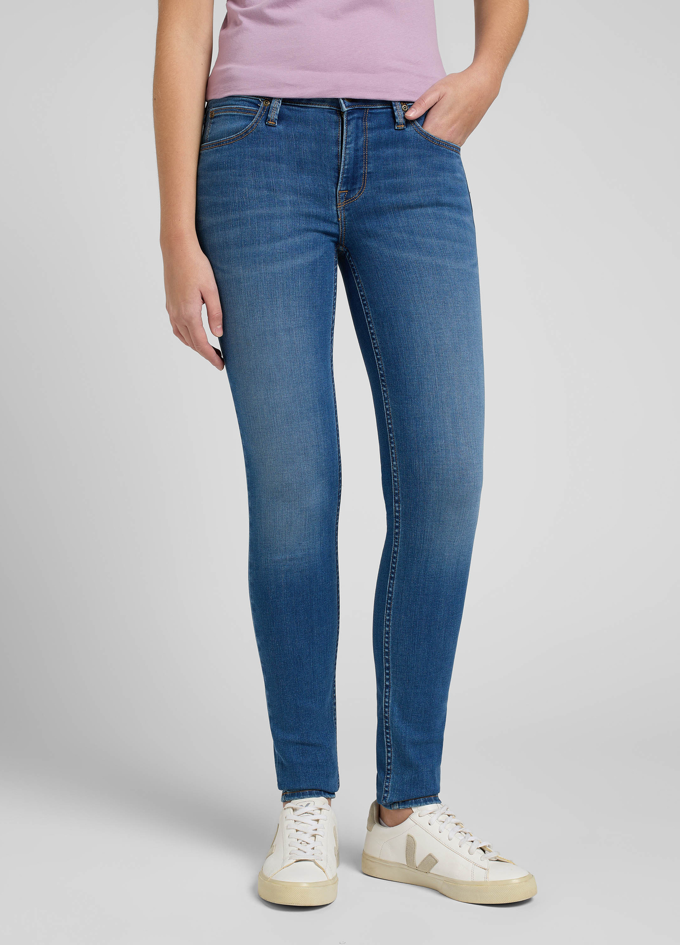 Damskie Spodnie Dzinsowe Lee Scarlett Used B - L526AHKR