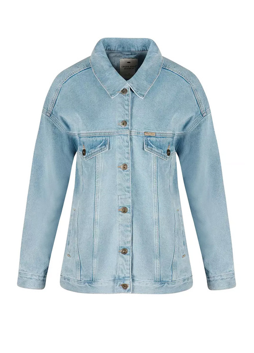 Cross Jeans Denim Jacket Mid Blue 051 - B-692-051