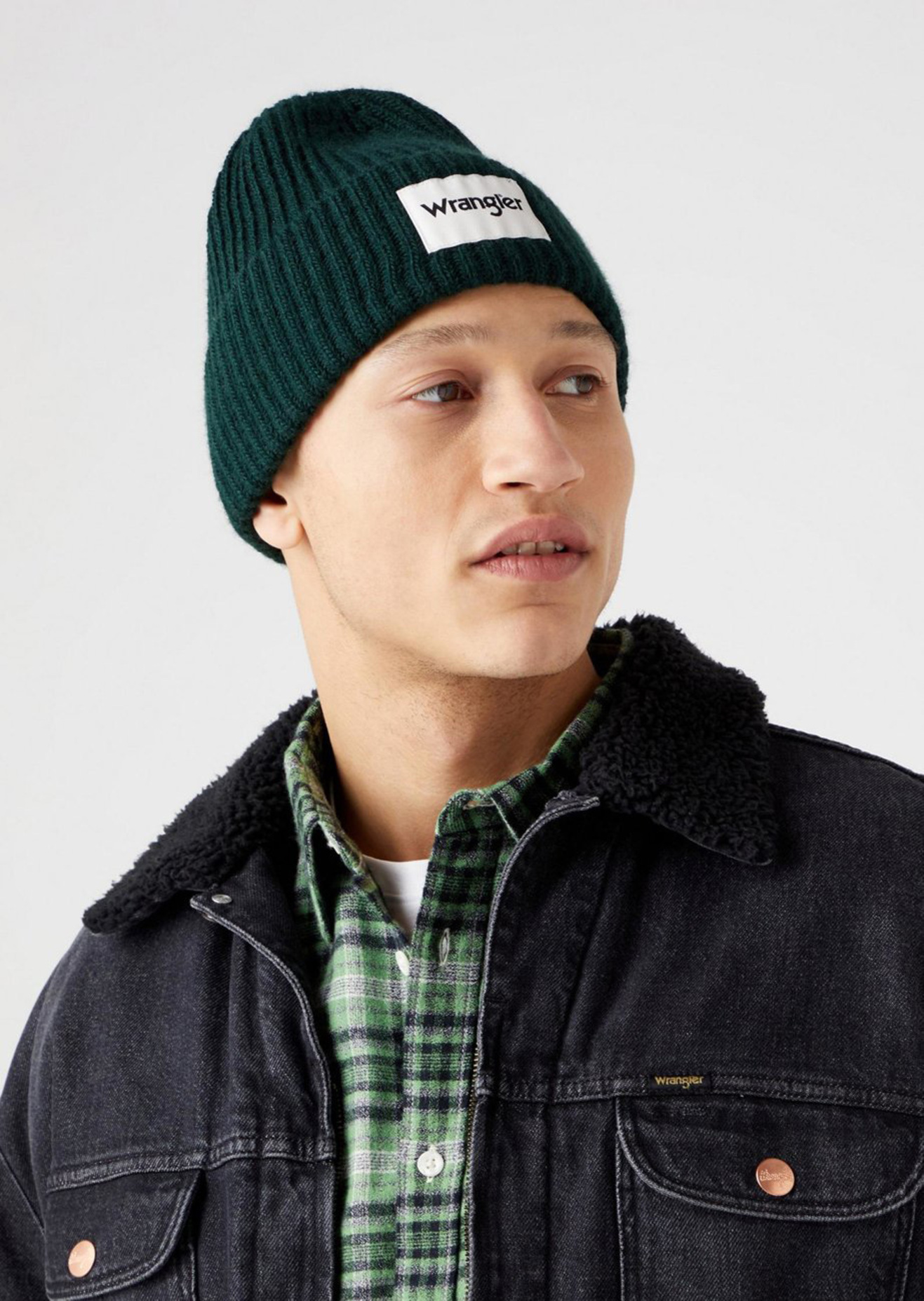 Meska Czapka Zimowa Wrangler Rib Beanie Sycamore Green - W0W2UHG49