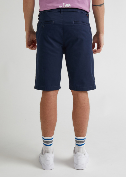 Meskie Szorty Materialowe Lee Regular Chino Short Deep Navy - L70TTY64