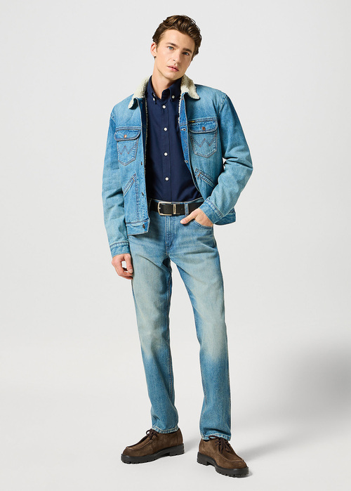 Meska Koszula Materialowe Wrangler Oxford Shirt Dark Navy Oo - 112357241