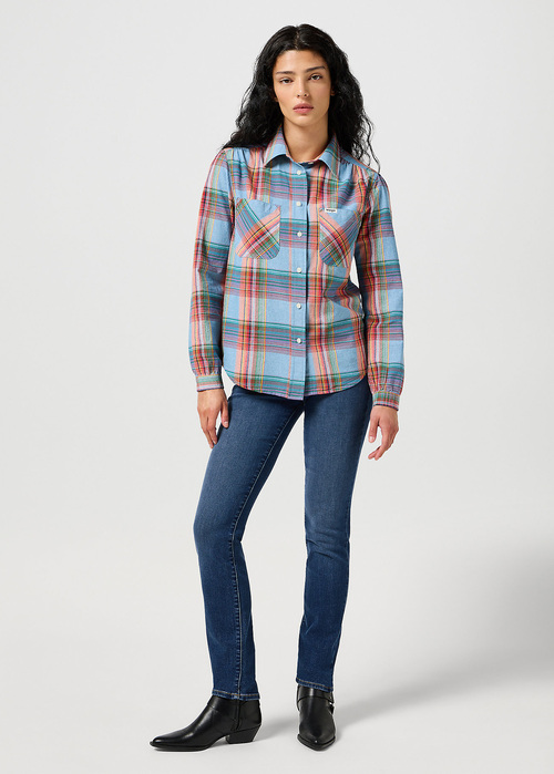 Damskie Spodnie Dzinsowe Wrangler Slim Full Ride - 112356621