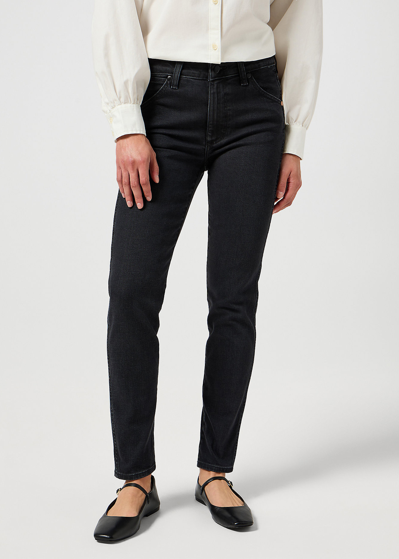 Damskie Spodnie Dzinsowe Wrangler Piper Smokey - 112356403