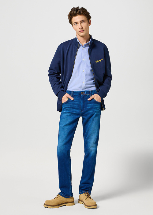 Meskie Spodnie Dzinsowe Wrangler Greensboro Blue Jam Oo - 112357412