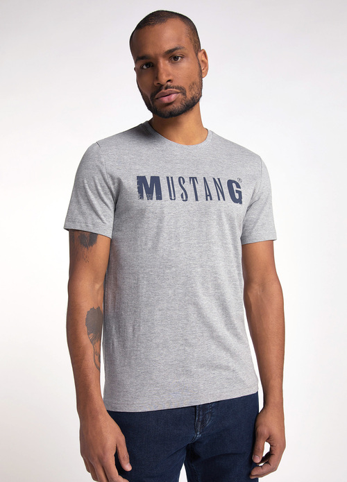 Mustang Logo Tee - Mid Grey Melange 1005454-4140 