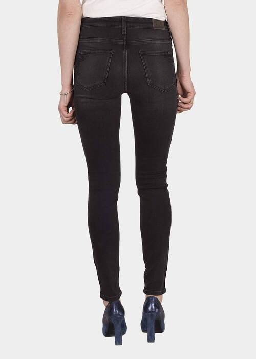 Damskie Spodnie Dzinsowe Mustang Mia Jeggings Denim Black - 1009316-4000-885