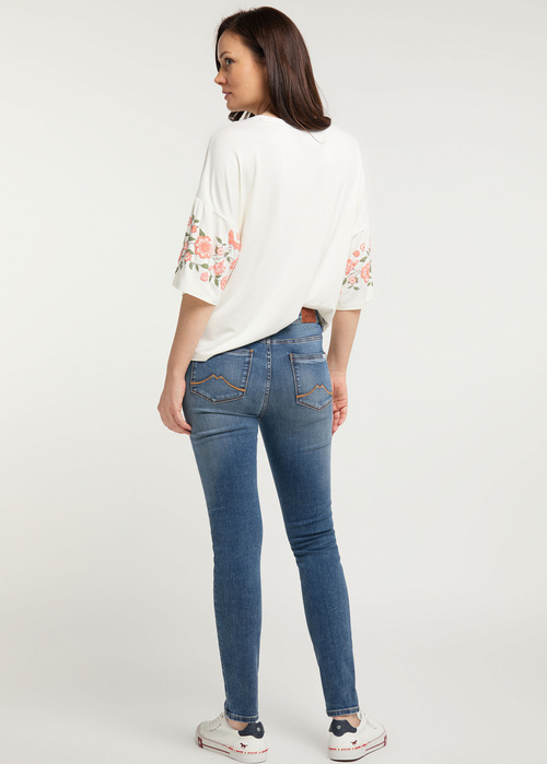 Damskie Spodnie Dzinsowe Mustang Mia Jeggings Denim Blue - 1009223-5000-674