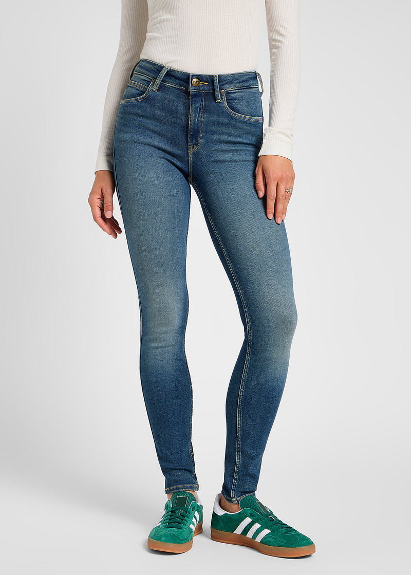 Damskie Spodnie Dzinsowe Lee Foreverfit Indigo Tea - 112355539