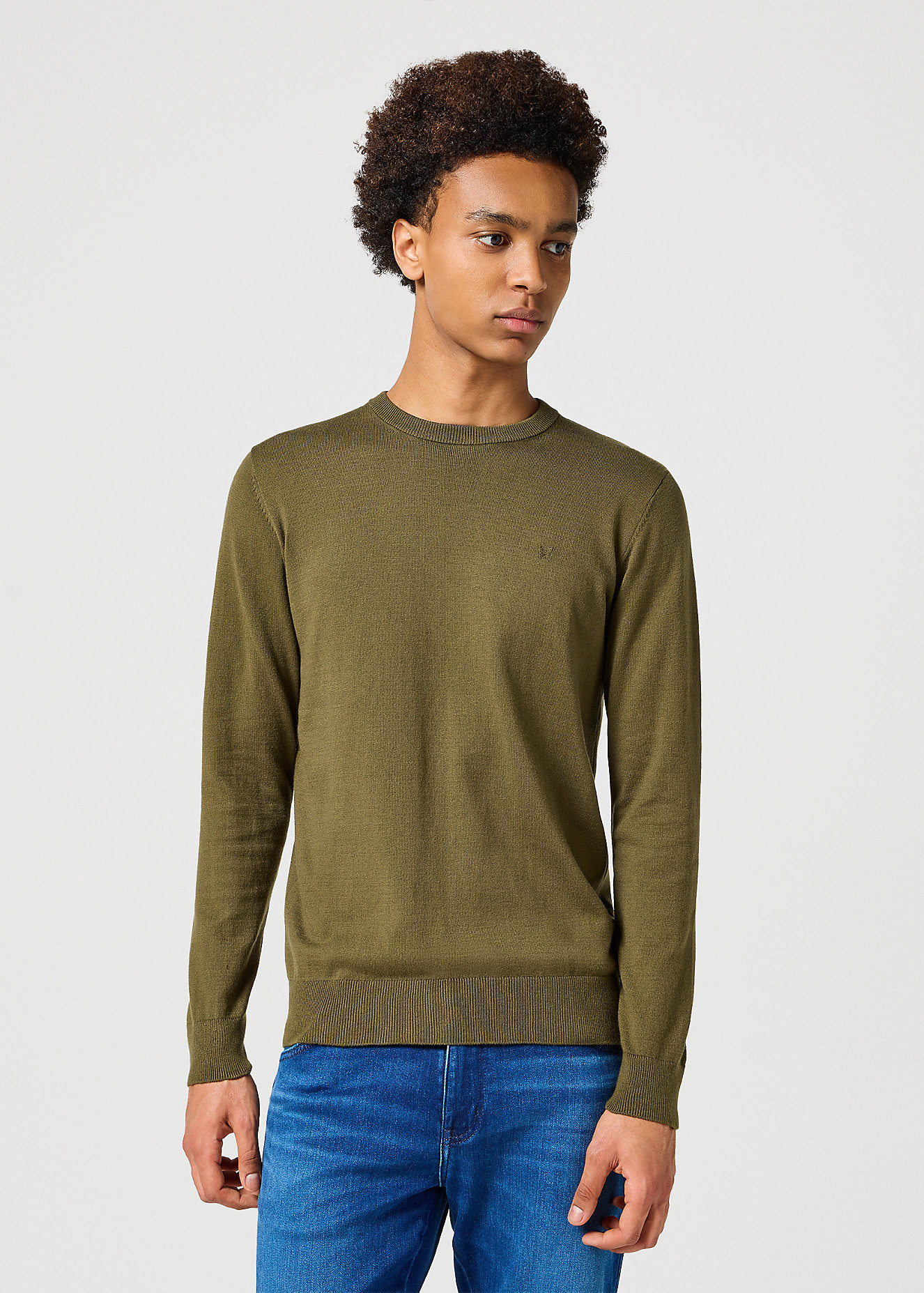 Meski Sweter Wrangler Knit Sweater Ivy Green - 112357202