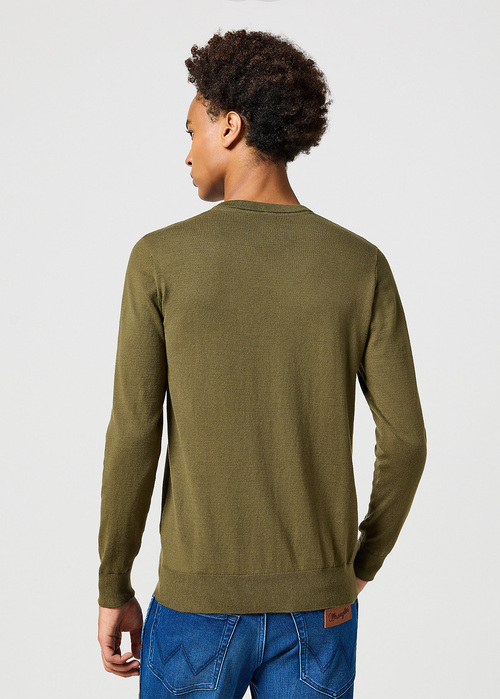 Meski Sweter Wrangler Knit Sweater Ivy Green - 112357202