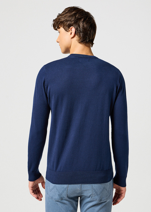 Meski Sweter Wrangler Knit Sweater Navy - 112357427