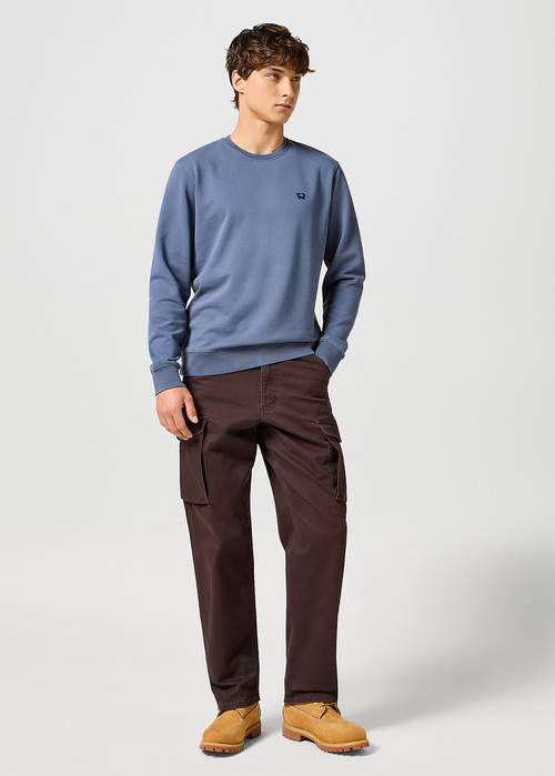 Meski Sweter Wrangler Sign Off Crew Grisaille - 112357335