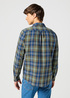 Mska Koszula Materiaowe Wrangler One Pocket Shirt Green Blue Check - 112357239