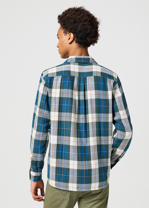 Meska Koszula Materialowe Wrangler Two Pocket Shirt Green - 112357974
